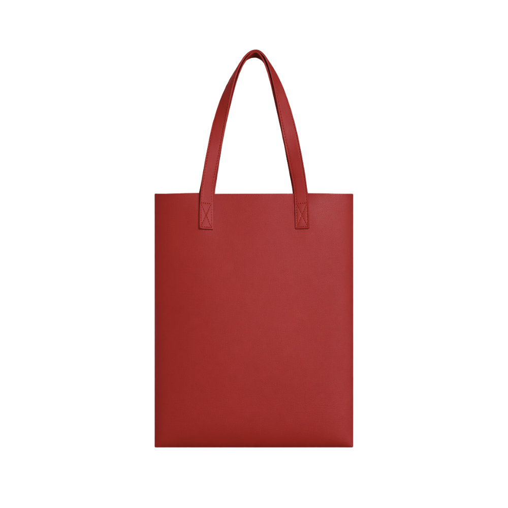 Custom Leather Tote Bag - Portrait