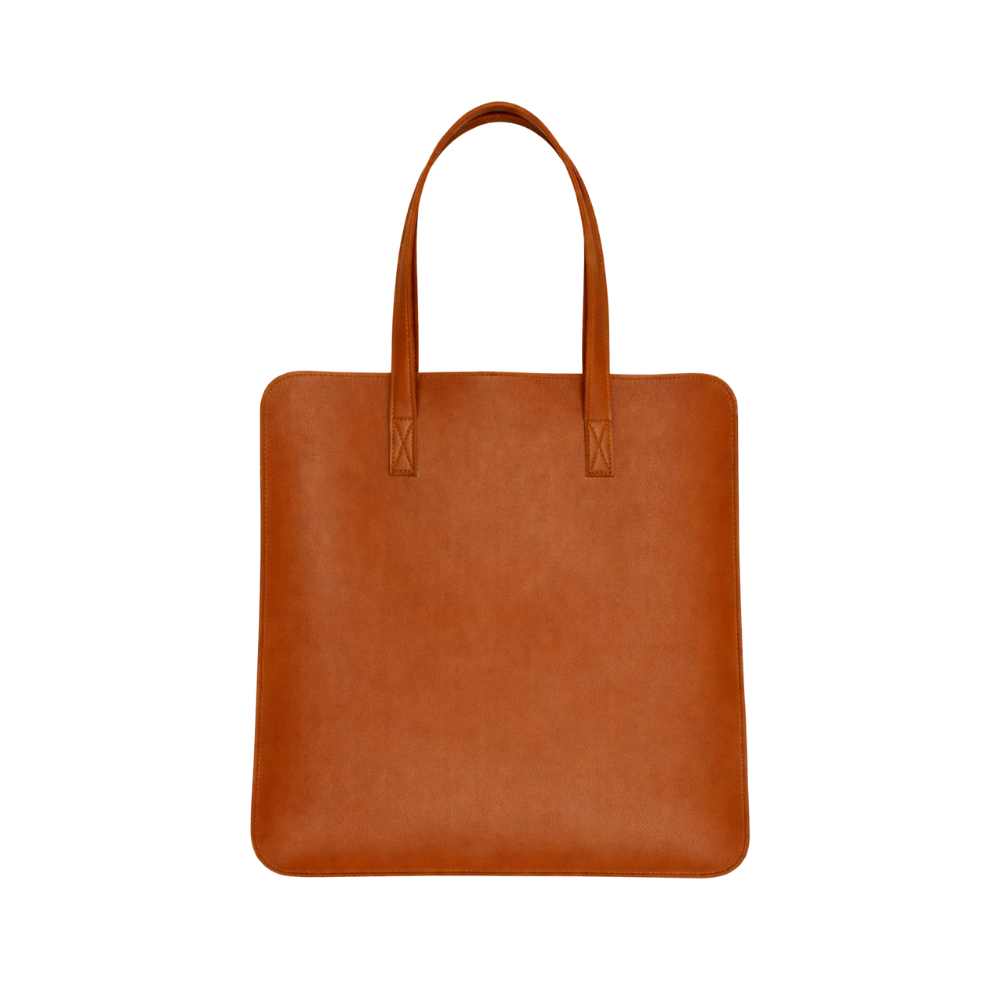 Custom Leather Curve Tote Bag