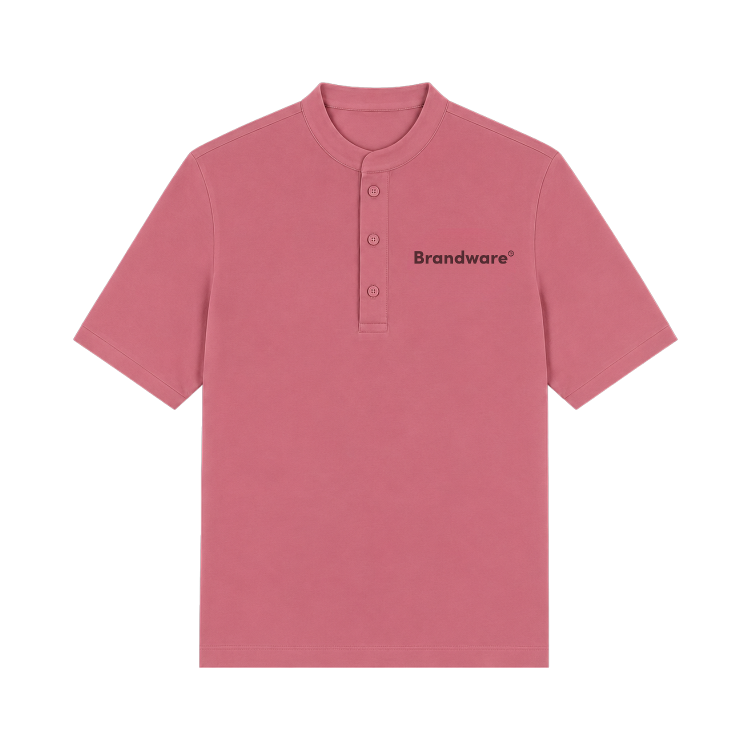 Mandarin Collar Polo Shirt 3