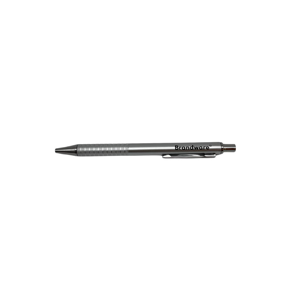 Black pen with 'Brandware' branding on a white background