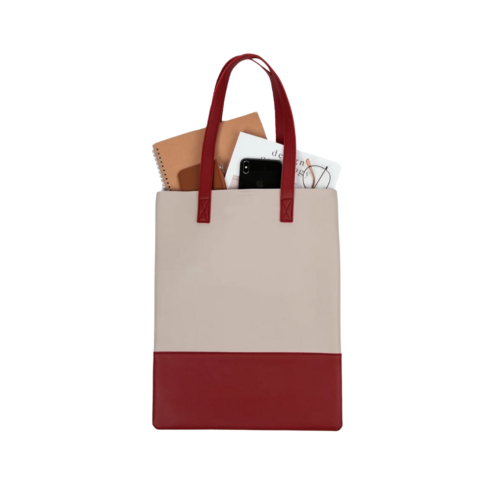 Custom Leather 2-Tone Tote Bag