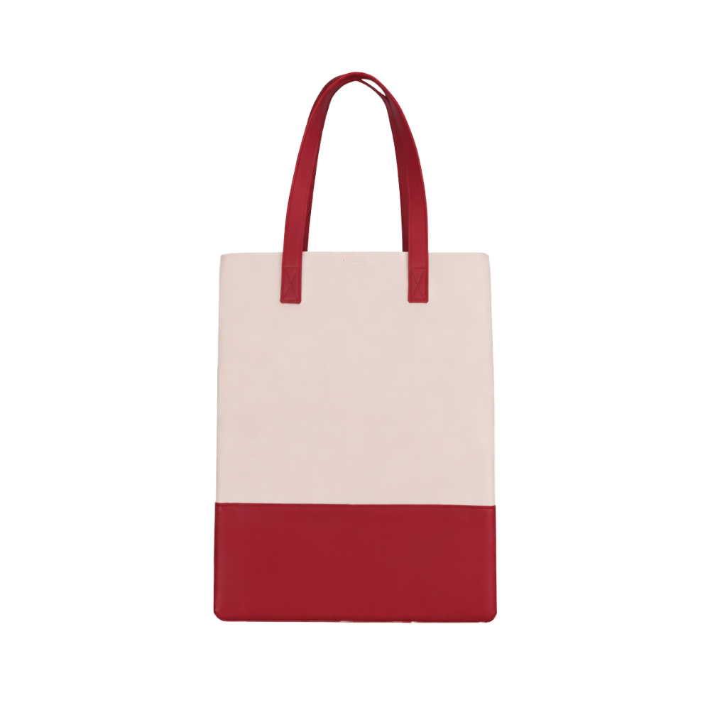 Custom Leather 2-Tone Tote Bag