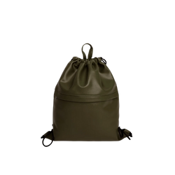 Custom Leather Drawstring Backpack