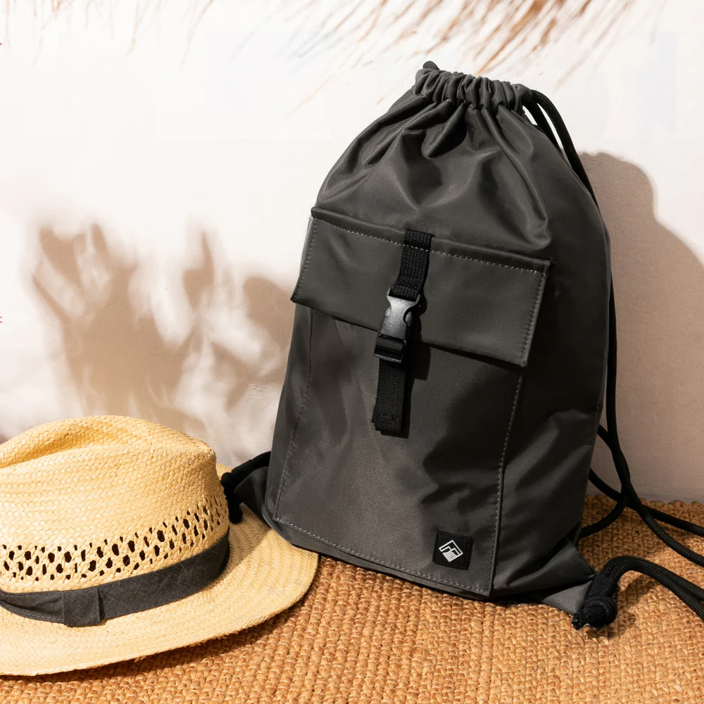 Denim Drawstring Bag