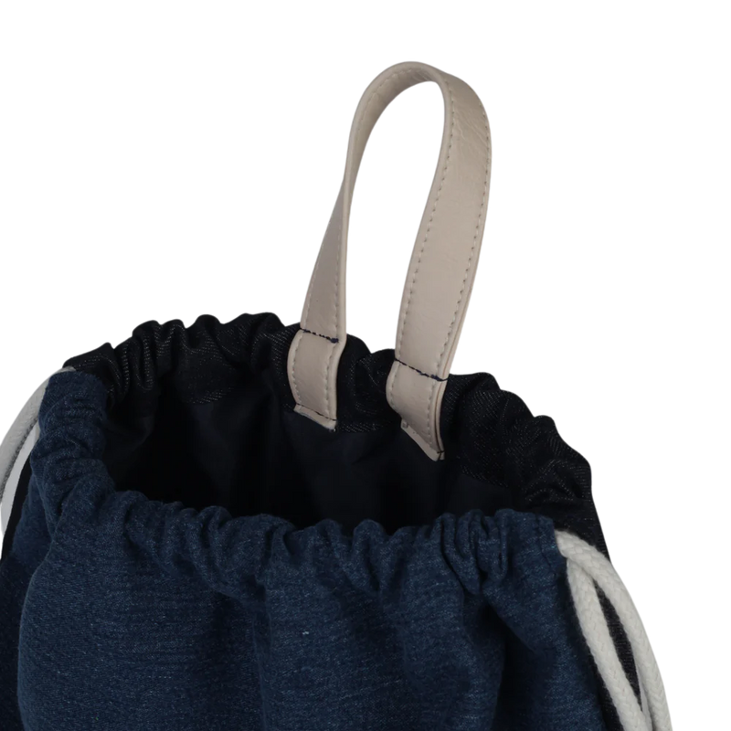 Denim Drawstring Bag