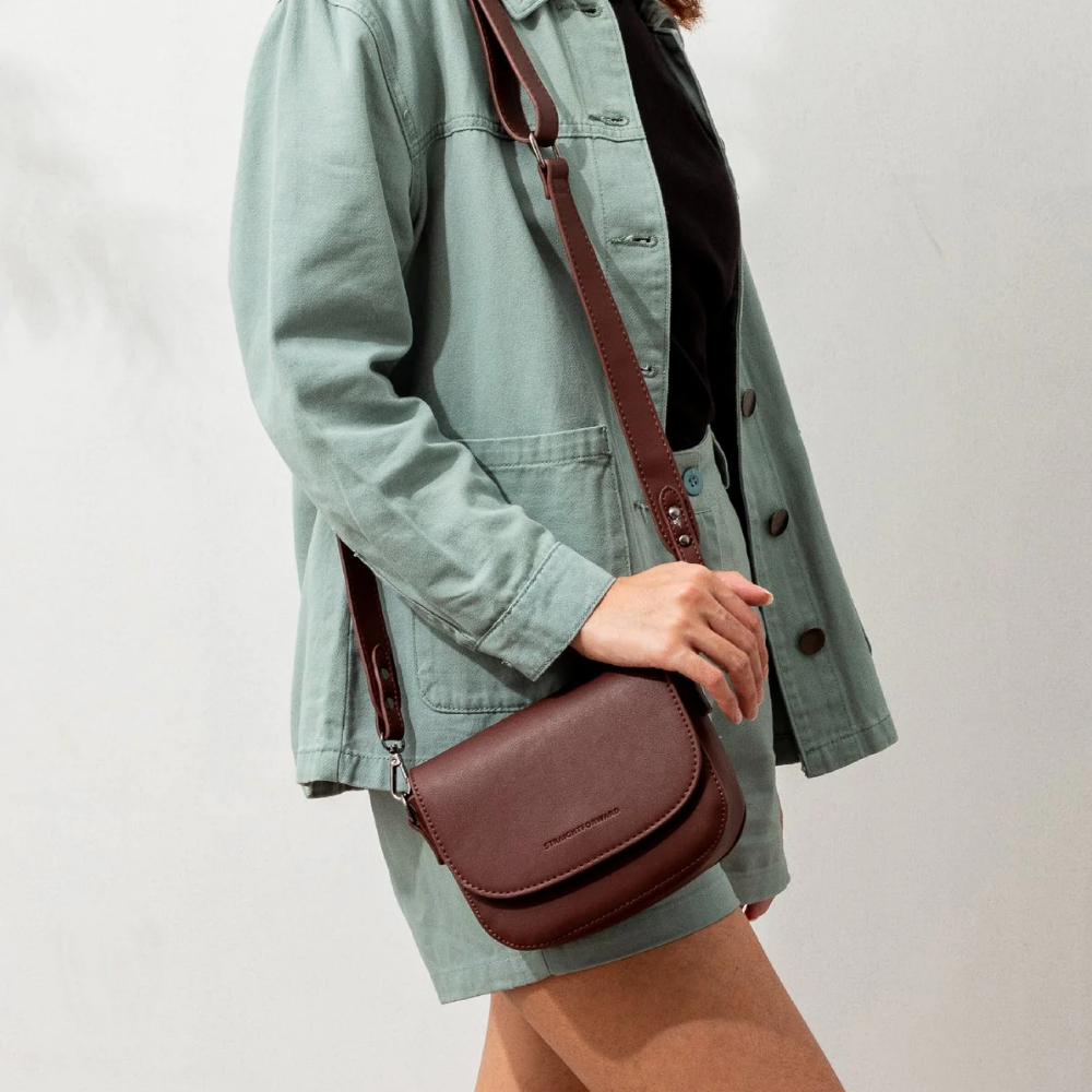 Leather Mini Flap Sling Bag