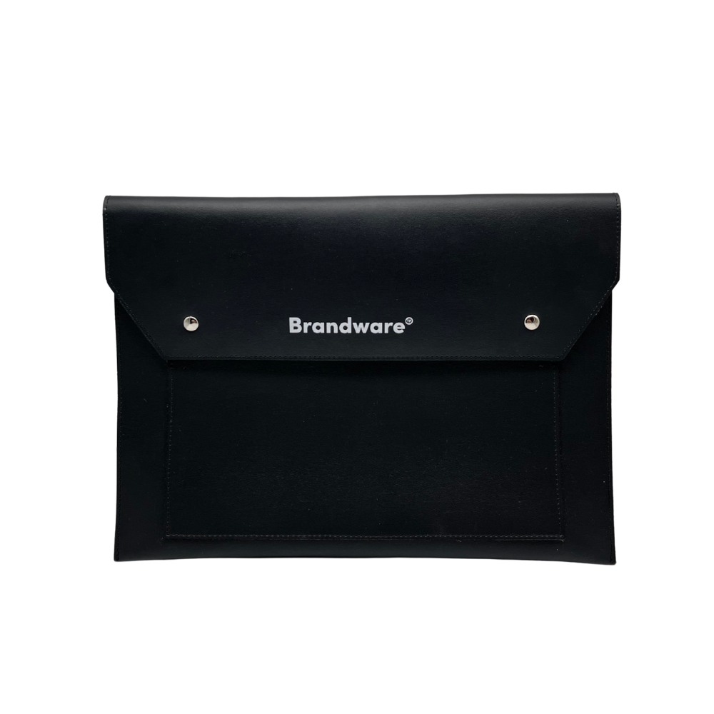 Black Laptop Case with 'Brandware' branding on a white background