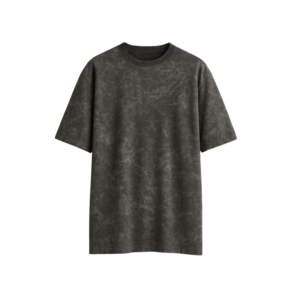 Dark gray t-shirt on a white background