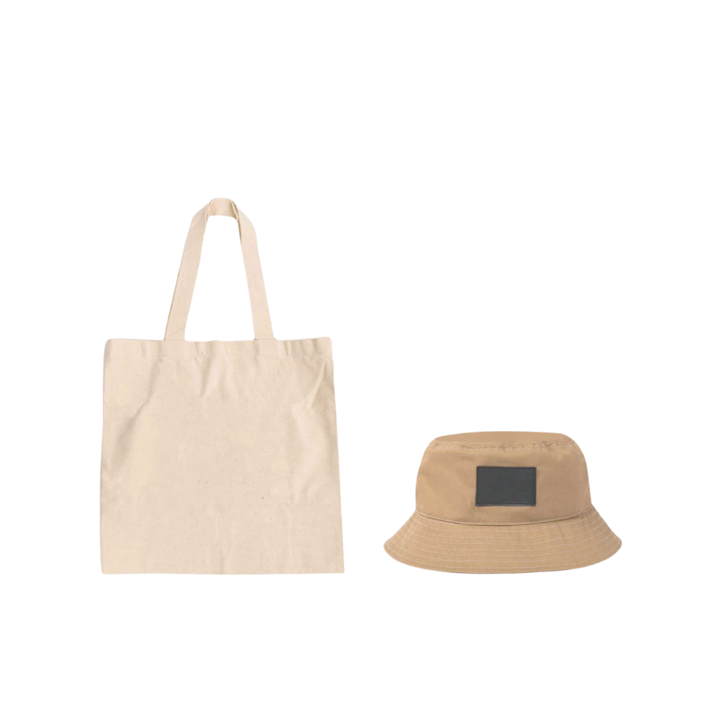 Canvas Tote Bag + Bucket Hat