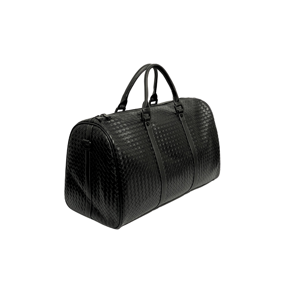 Custom Woven Leather Duffel Bag