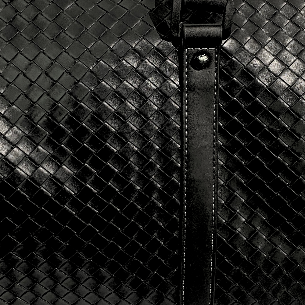 Custom Woven Leather Duffel Bag