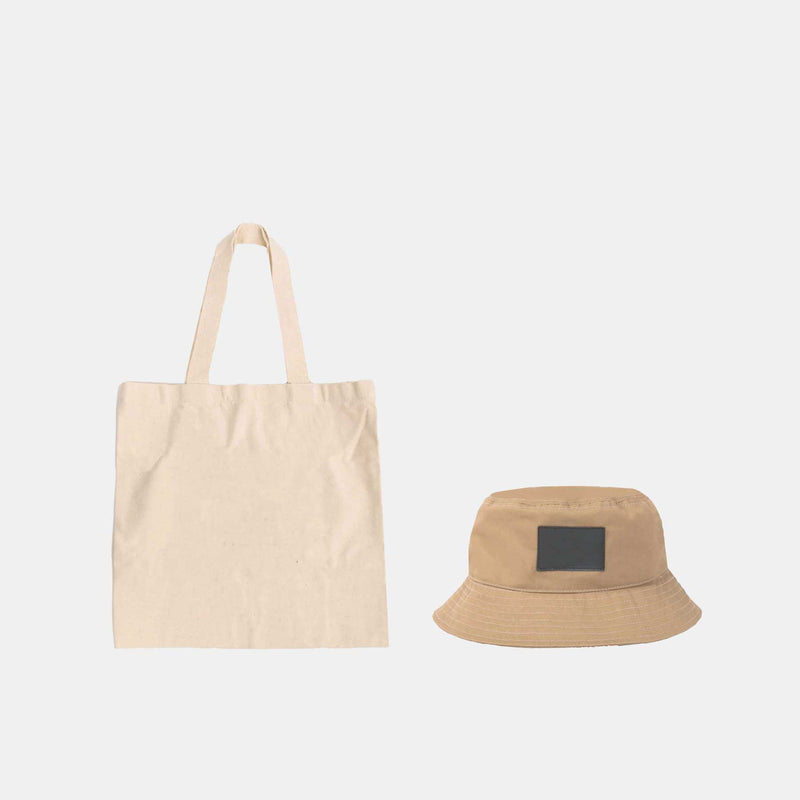 Canvas Tote Bag + Bucket Hat