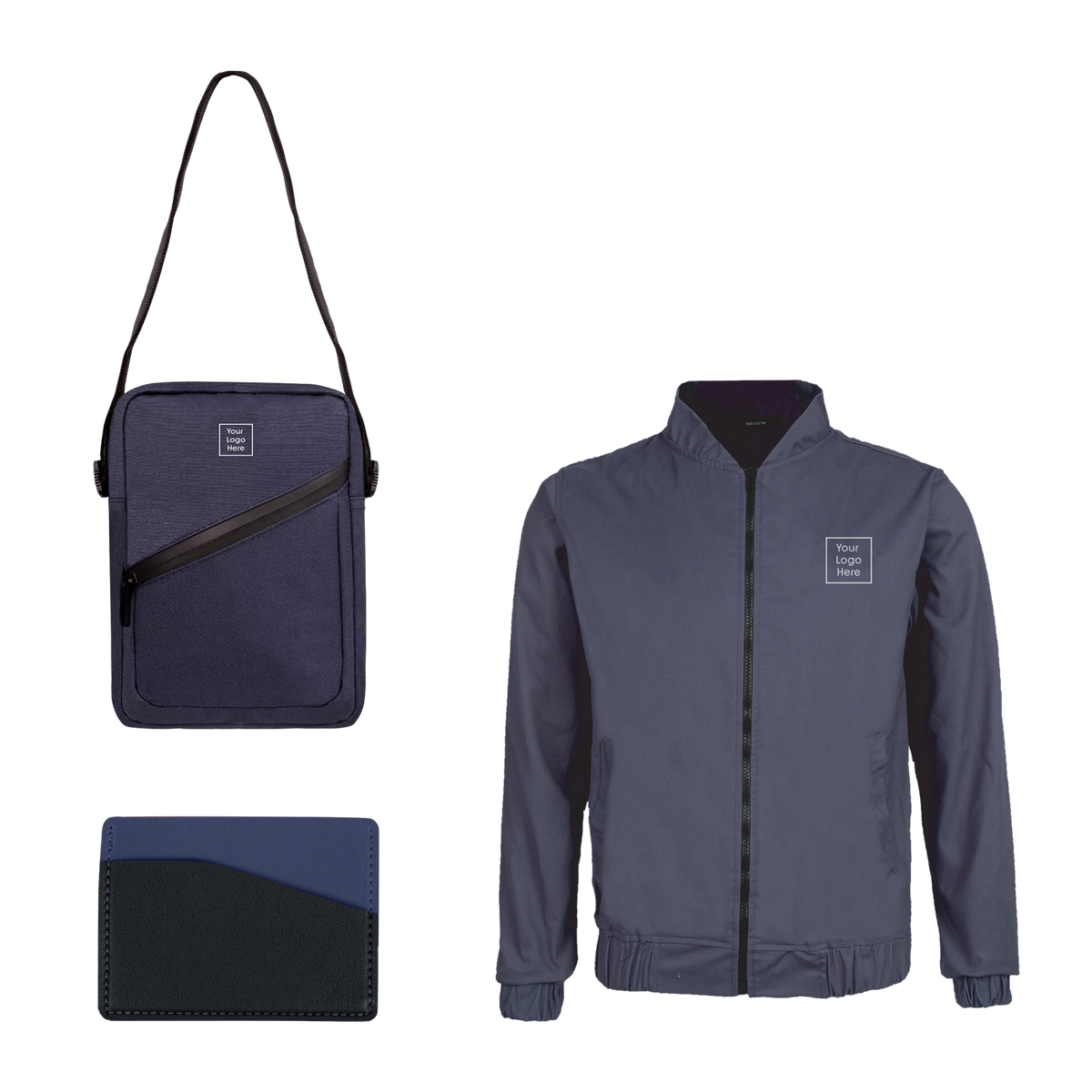 Corporate Jacket + Card Holder + Crossbody Bag