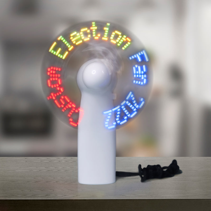 Custom Handheld RGB LED Message Fan