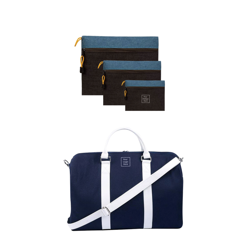 Duffel Bag with Travel Pouch Set