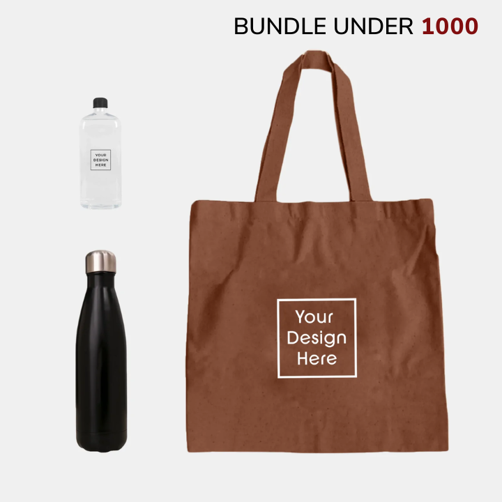 Tote Bag + Metallic Flask + Hand Sanitizer