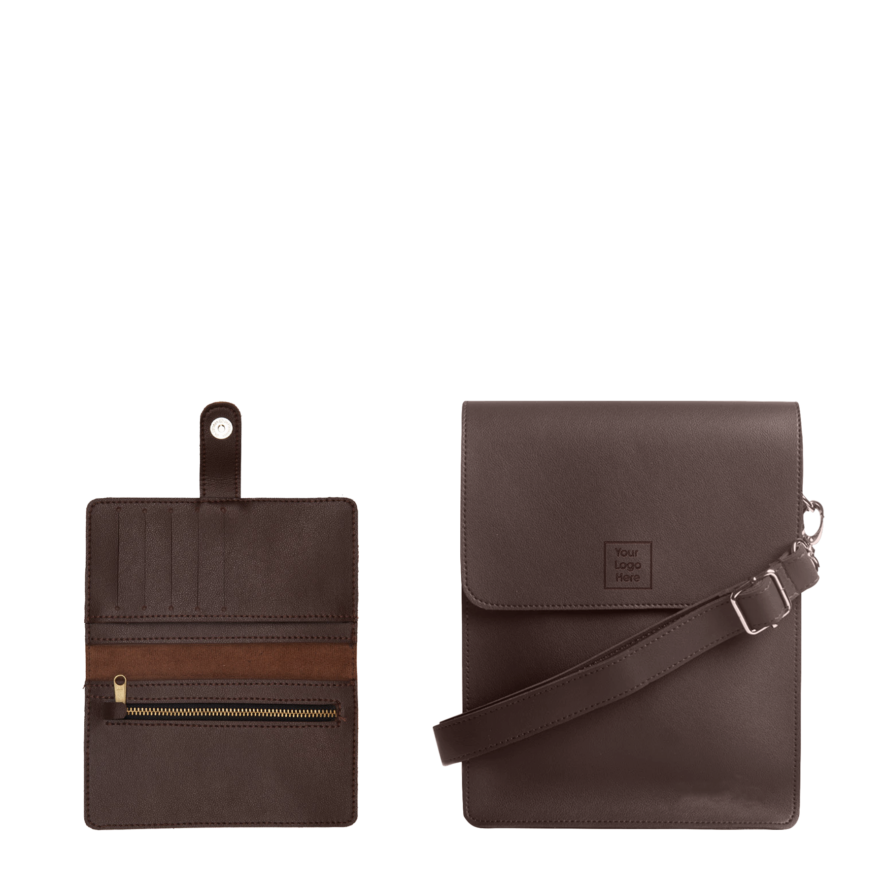 Bundle of custom wallet and cross body bag