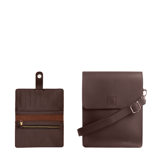 Bundle of custom wallet and cross body bag